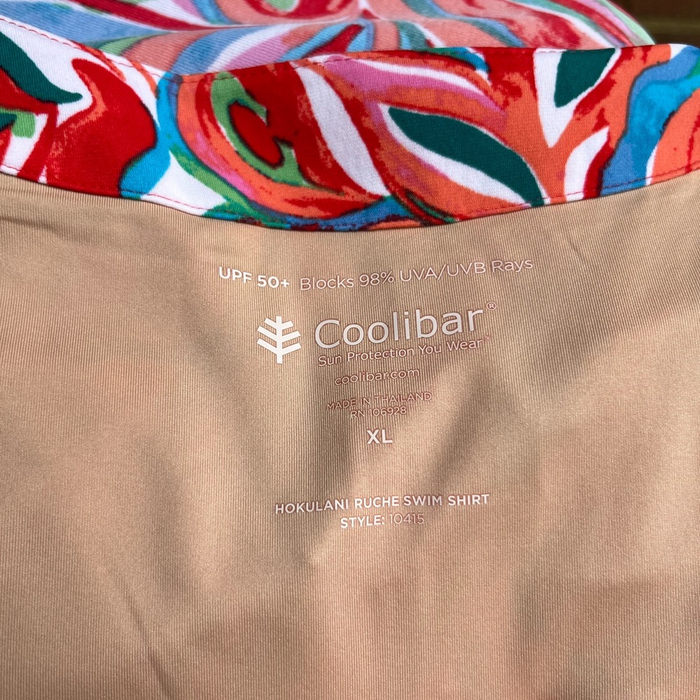 Coolibar Hokulani Ruche Swim Shirt - Picture 10 of 10